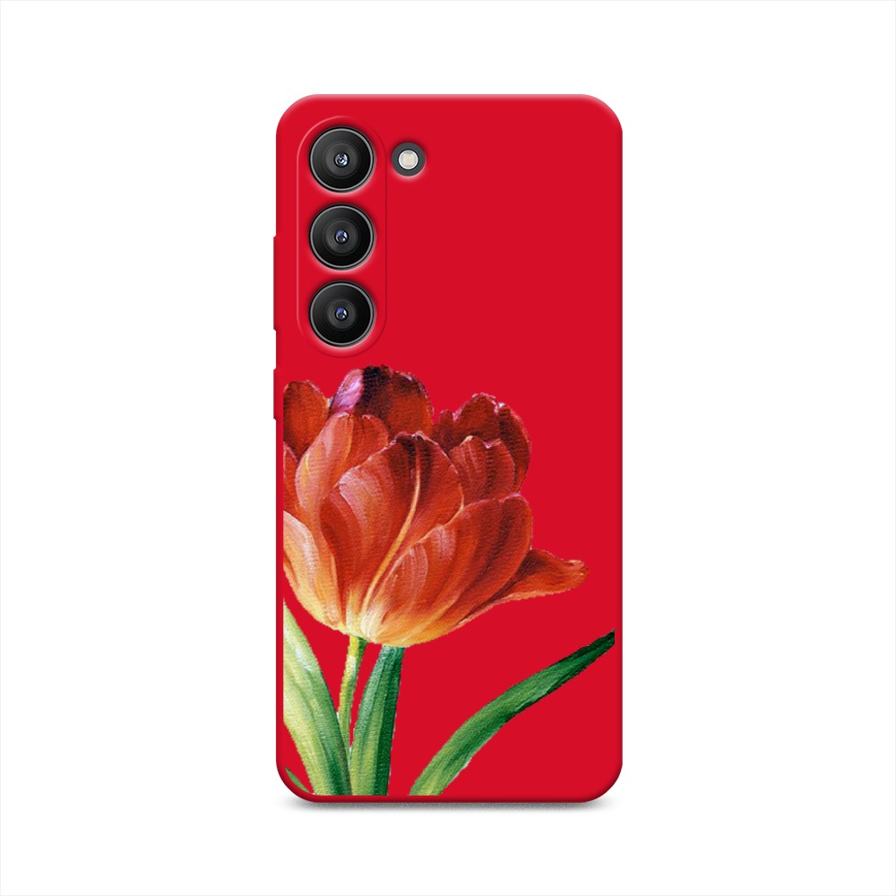 

Чехол Awog на Samsung Galaxy S23 5G "Красный тюльпан", Оранжевый;зеленый, 2107353-1