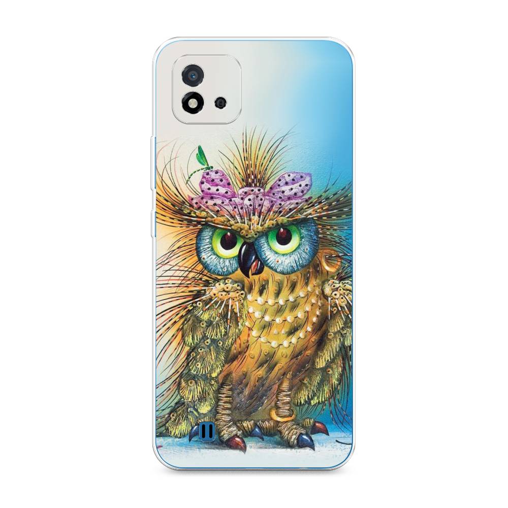 

Чехол на Oppo Realme C20 "Модная сова", Коричневый;голубой, 254850-1
