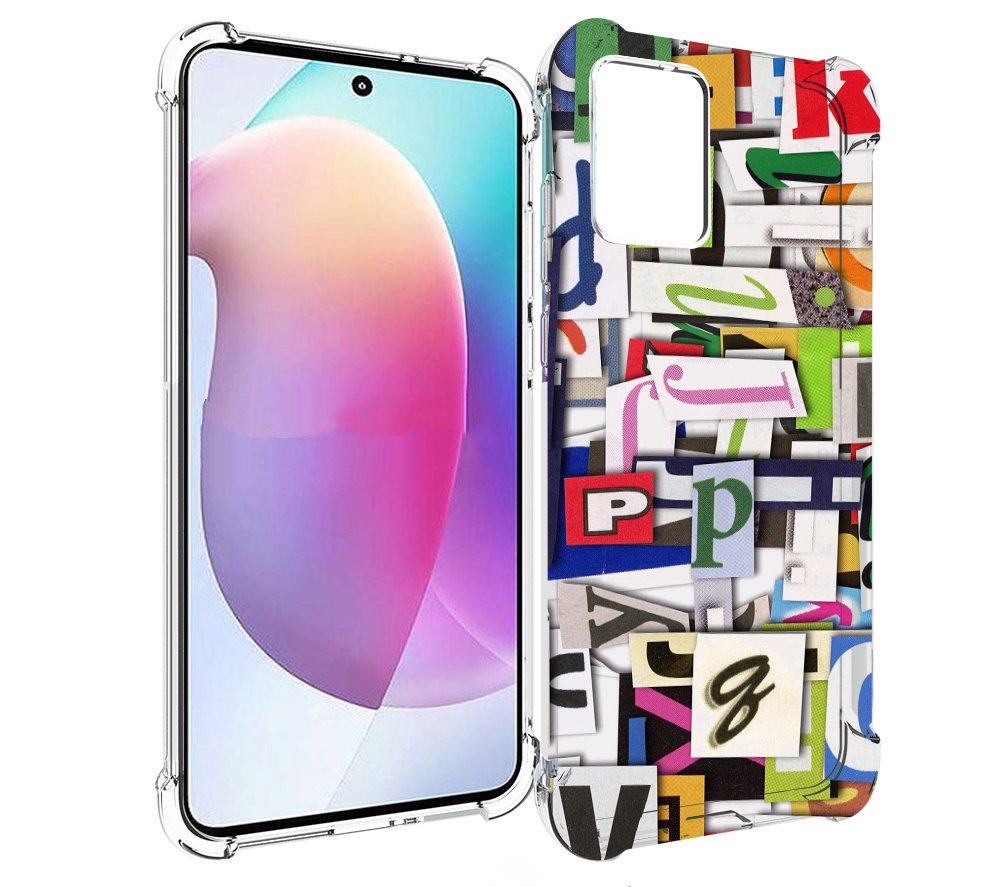 

Чехол MyPads ломанные-буквы для Motorola Edge 30 Neo, Прозрачный, Tocco