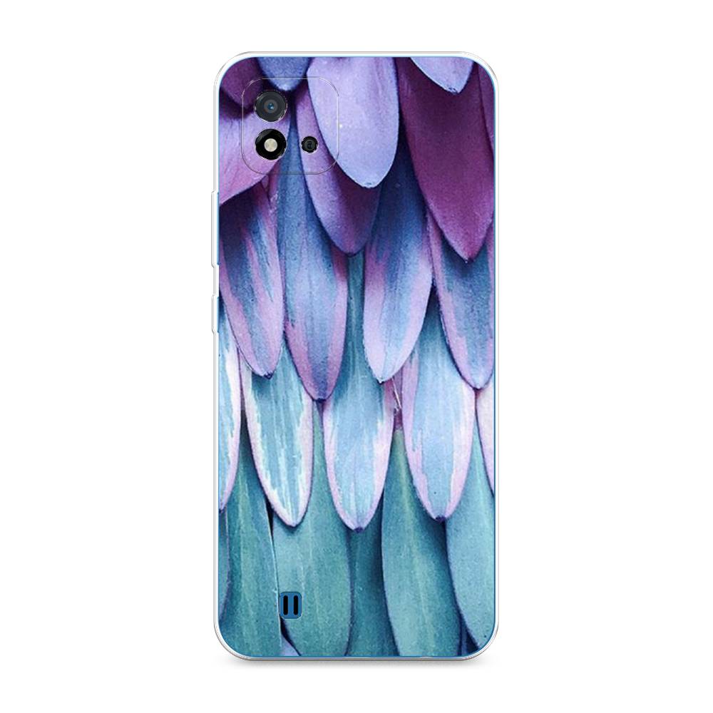 

Чехол на Oppo Realme C20 "Синее перо", Фиолетовый;голубой, 254850-3