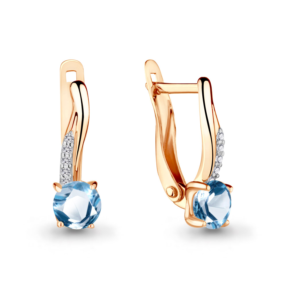 

Серьги из серебра с топазом Aquamarine 4406005А_925_з, 4406005А_925_з
