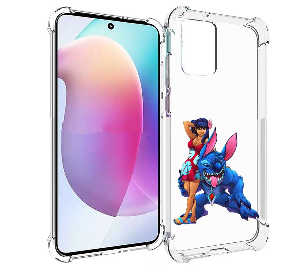 

Чехол MyPads лило и накаченный стич детский для Motorola Edge 30 Neo, Прозрачный, Tocco