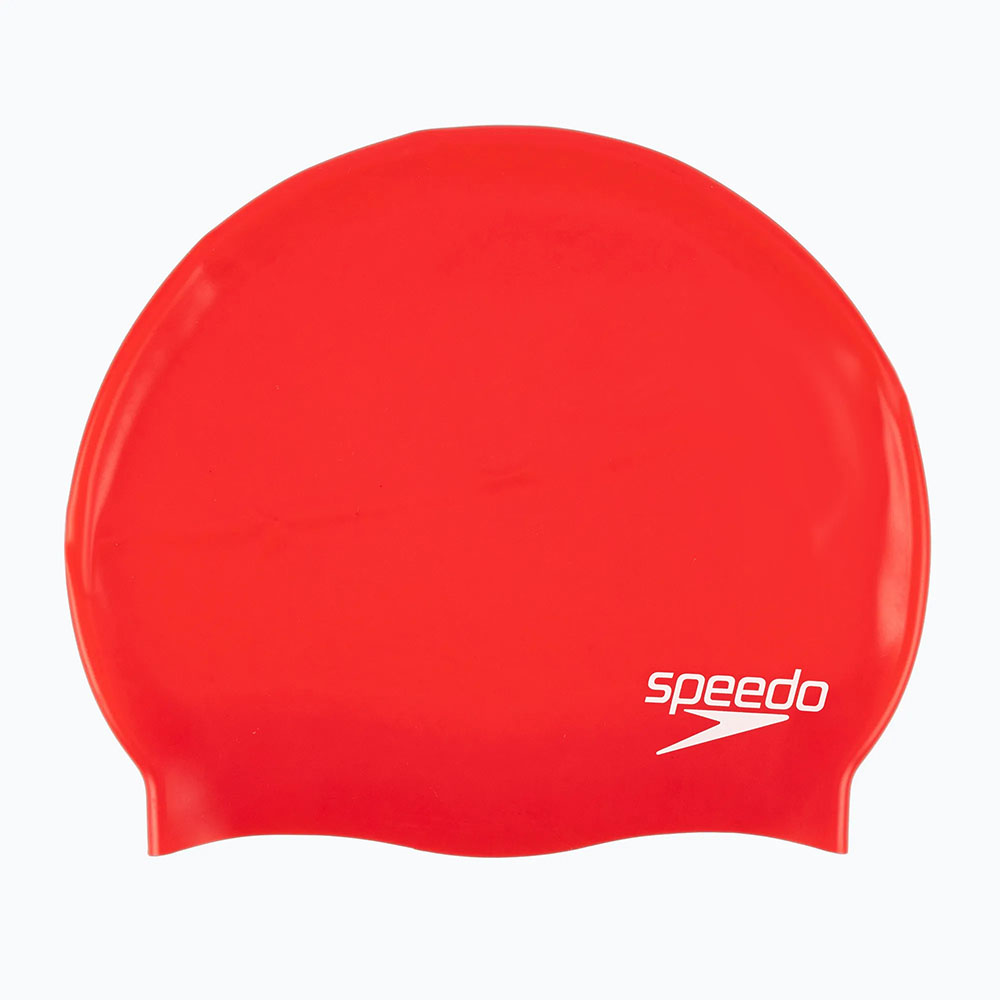 

Шапочка для плавания детская SPEEDO Plain Flat Silicone Cap Jr силикон красный, Plain Flat Silicone Cap Jr