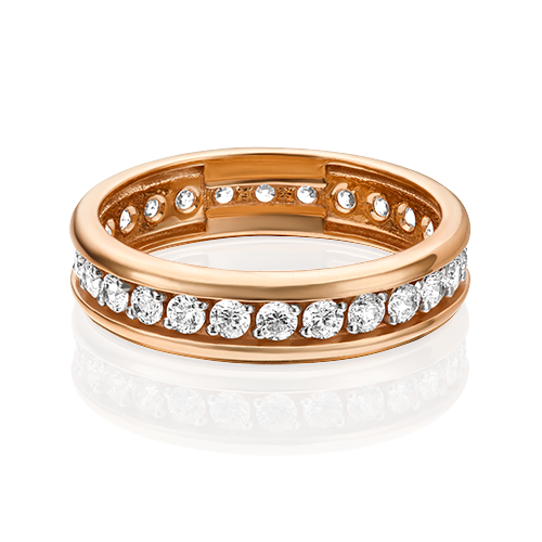 

Кольцо из красного золота с фианитом р.17.5 PLATINA jewelry 01-5308-00-501-1110-38, 01-5308-00-501-1110-38