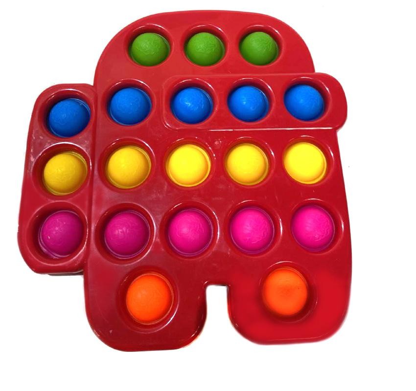 

Игрушка-антистресс Simple Dimple Большой Амонг Ас, 16х17 см Красный