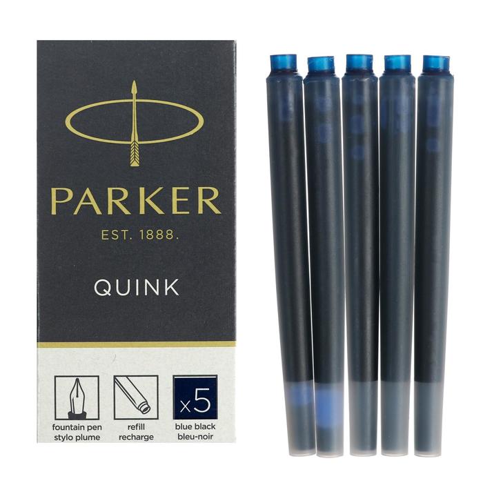 фото Набор картриджей для перьевой ручки parker cartridge quink z11, 5 штук, тёмно-синие чернил