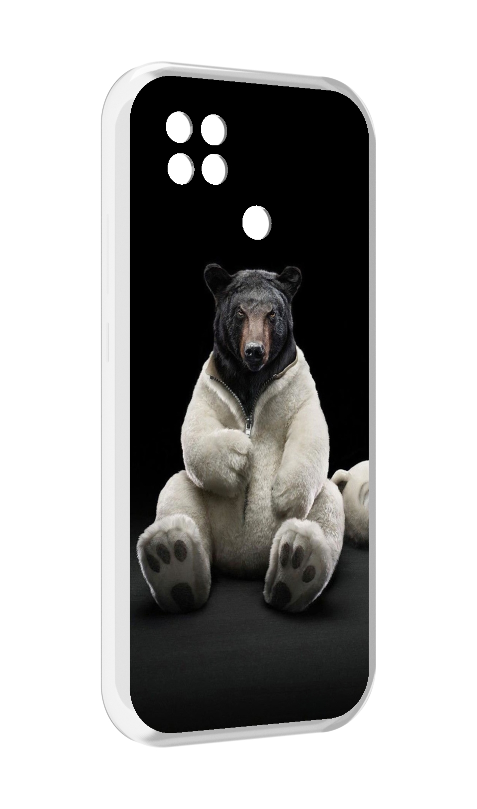 

Чехол MyPads Медведь-бурый-белый для Xiaomi Poco C40, Прозрачный, Tocco