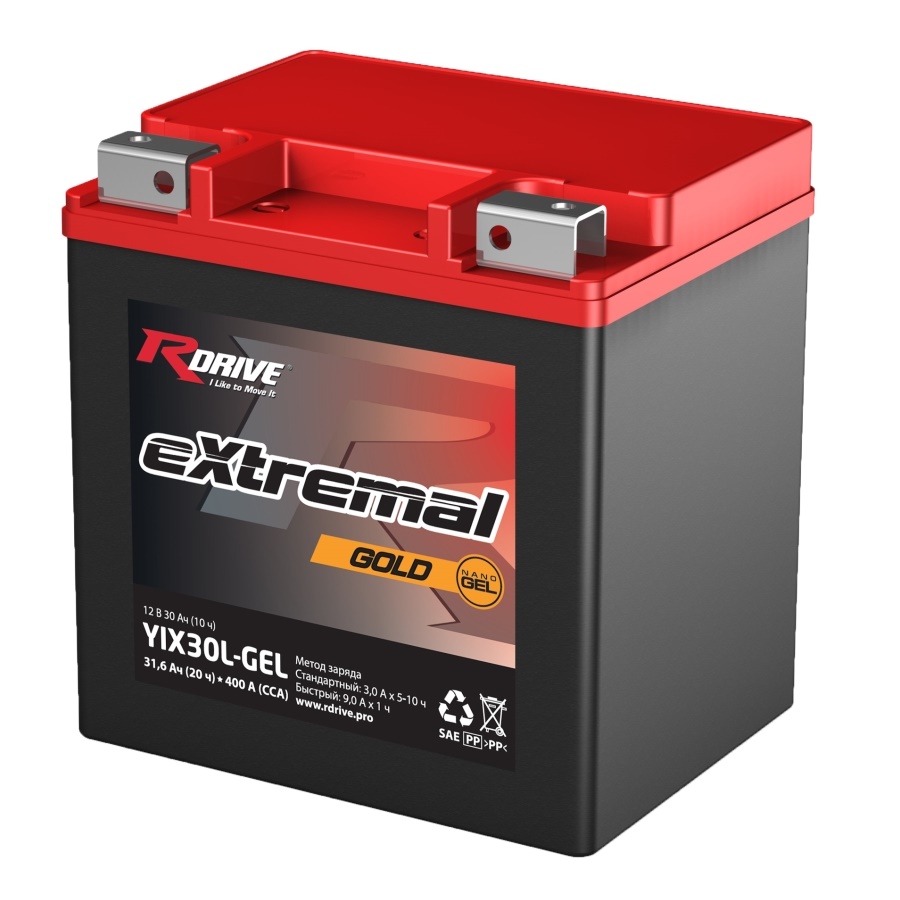 

Аккумулятор RDRIVE GOLD YIX30L-GEL, YIX30L