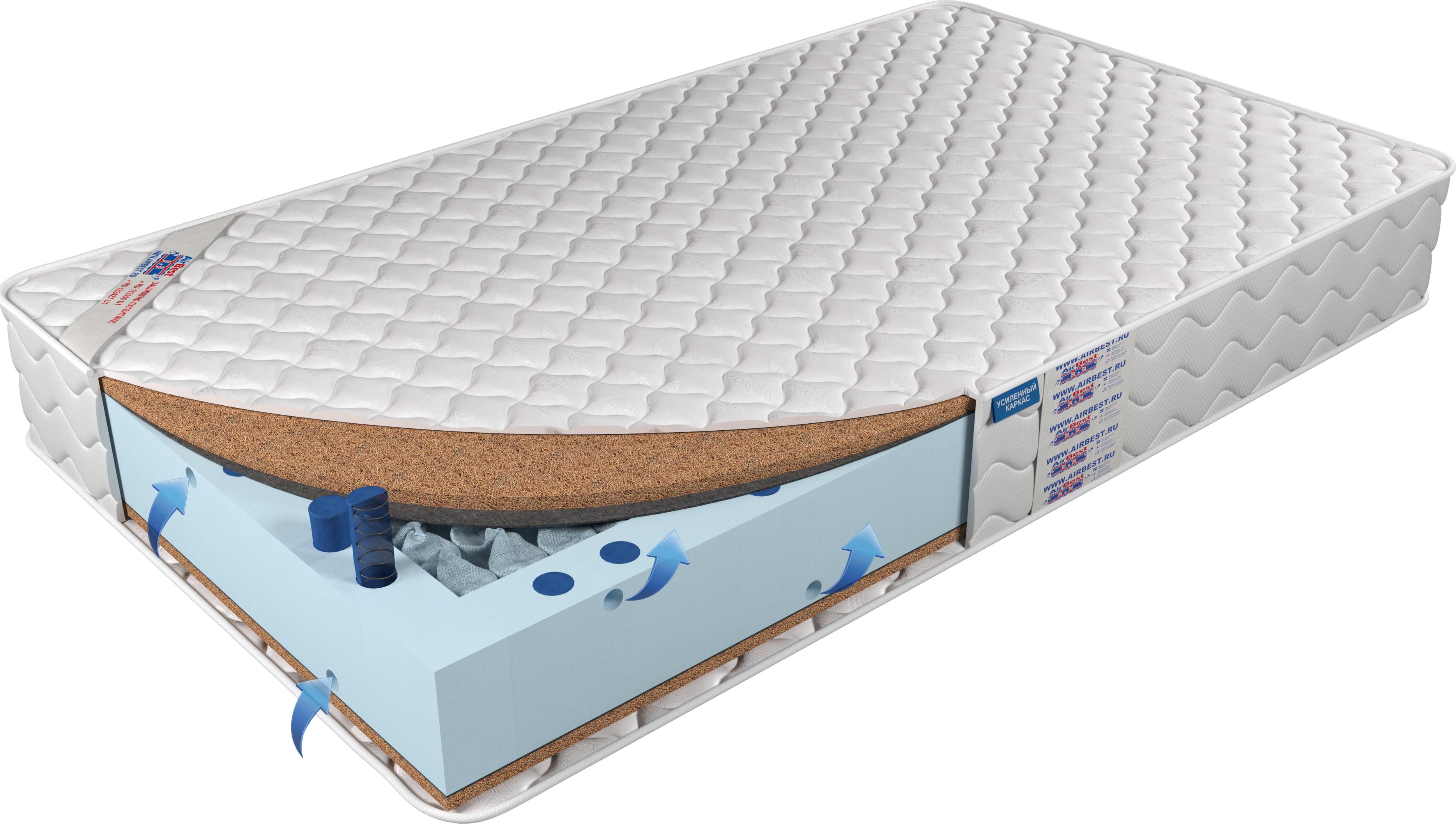 

Матрас Airbest Solid-2 TFK 90x195x23, Белый, Матрас Airbest Solid 2 TFK