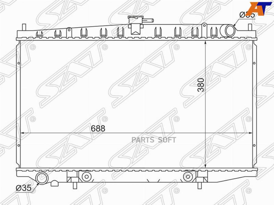 

Радиатор Nissan Bluebird/Altima U13 92-95 Sat арт. NS0003-13