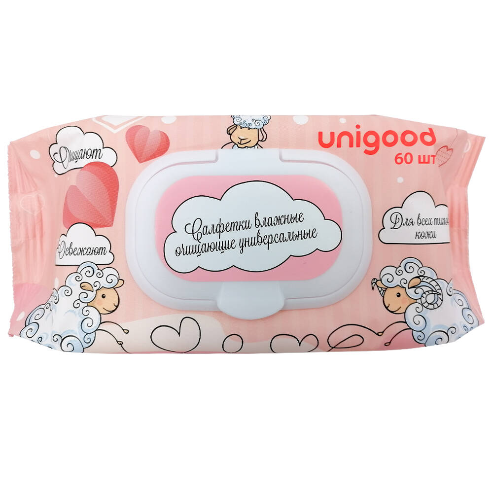 

Салфетки влажные Unigood очищающие 60 шт