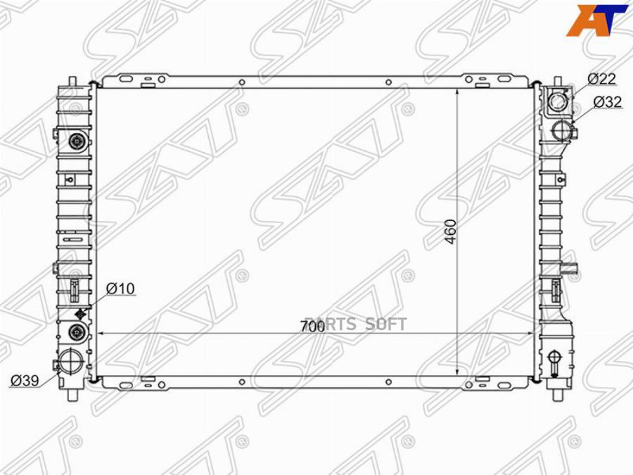 Радиатор Mazda Tribute/Ford Escape/Maverick 3.0 01-08 Sat арт. MZ0009-AJ