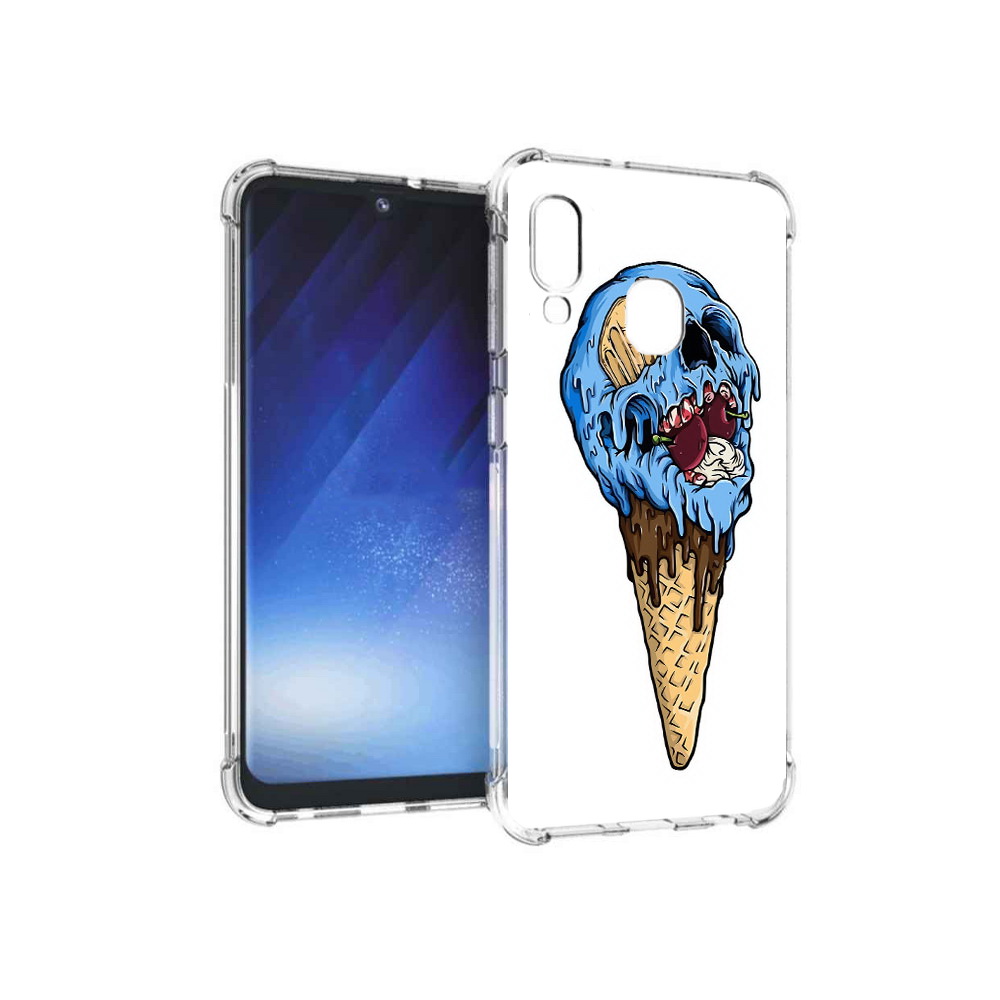 

Чехол MyPads Tocco для Samsung Galaxy A20e мороженное череп (PT133424.505.484), Прозрачный, Tocco