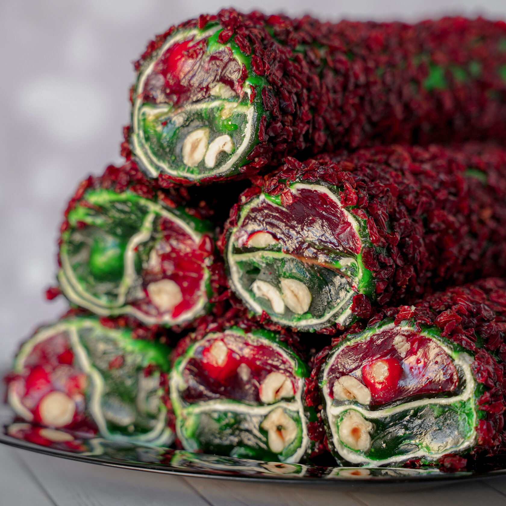 Рахат лукум Лавочка Султана гранатовый и яблочный с фундуком и барбарисом, 500 г