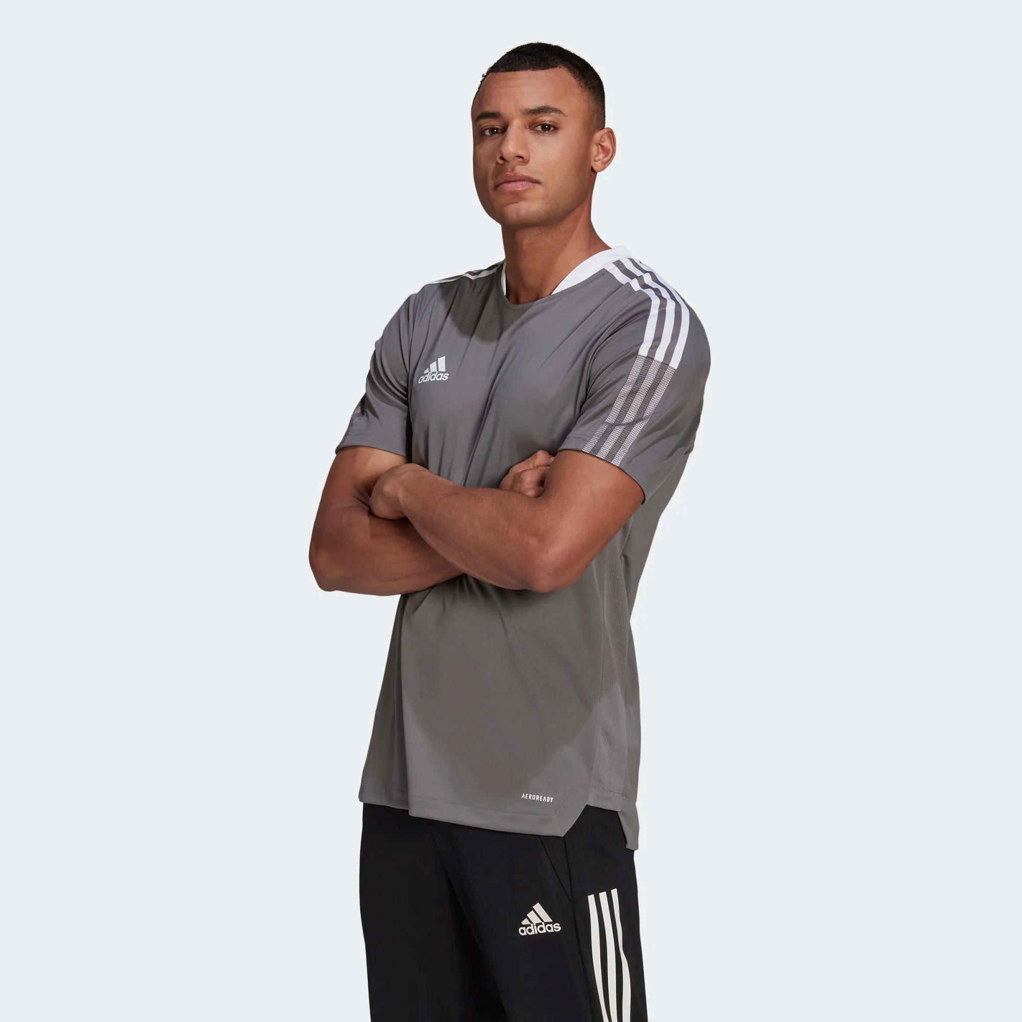 

Футболка мужская Adidas GM7587 серая L, GM7587