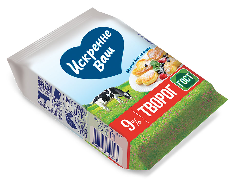

Творог О'кей БЗМЖ 9% 180 г