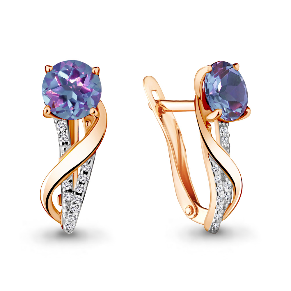 

Серьги из серебра с алекситом Aquamarine 4405425А_925_з, 4405425А_925_з