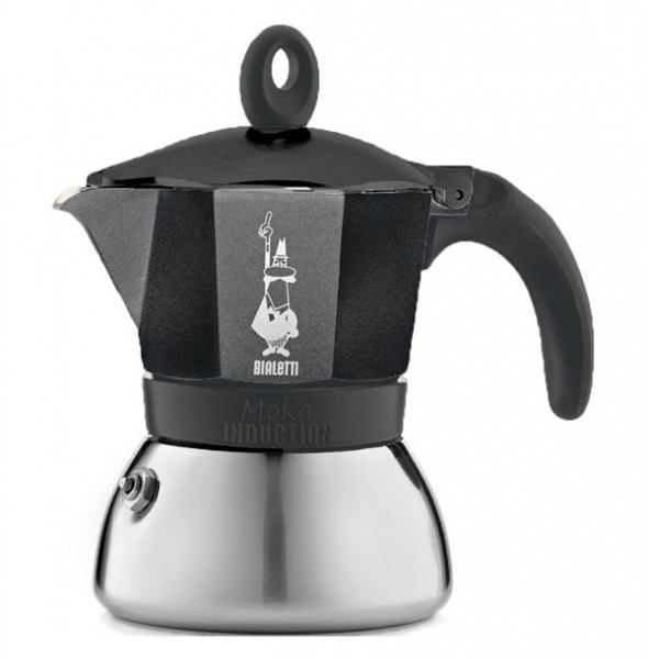 фото Кофеварка гейзер bialetti moka induction черная 2 порции