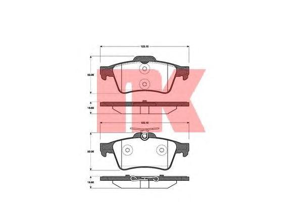 

Тормозные колодки Nk 222562