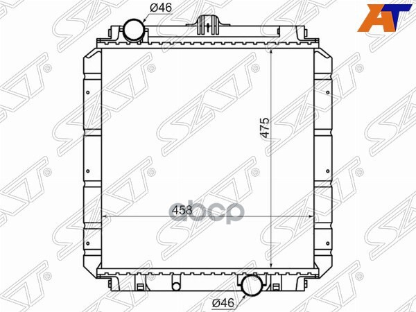 

Радиатор Mitsubishi Canter 4m40/4d33/4d35 94- #50#/#52# 475mm Sat арт. MC0010-2.8