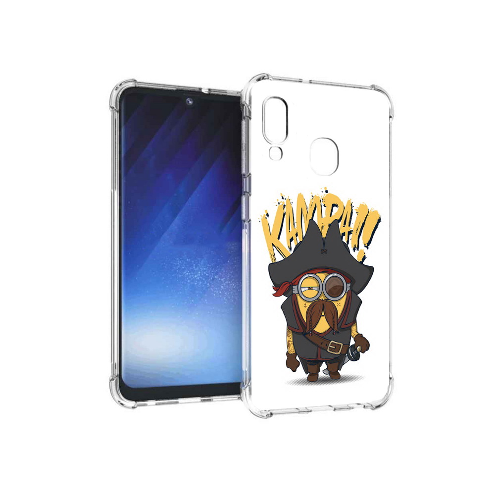 

Чехол MyPads Tocco для Samsung Galaxy A20e миньон пират (PT133424.505.476), Прозрачный, Tocco