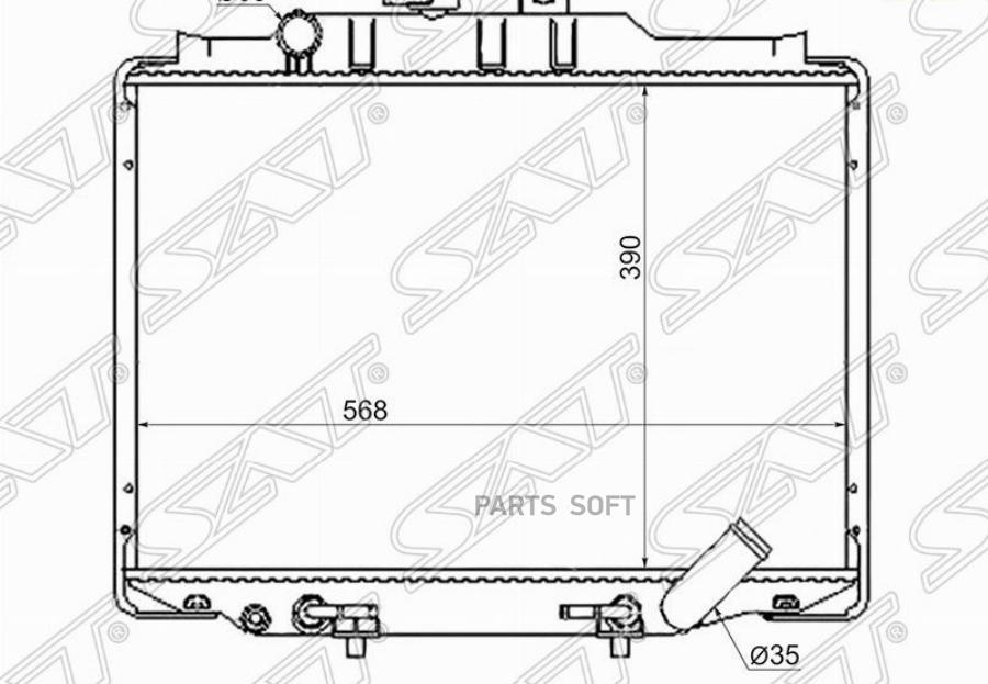 Радиатор Mitsubishi Delica L300 89-99 4d56 Diesel Sat арт. MC0005-L300-D-3R