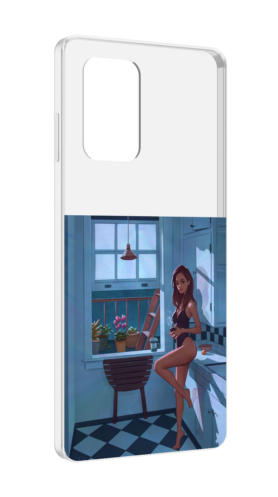 

Чехол MyPads девушка-на-кухне для ZTE Blade A72 / ZTE Blade V40 Vita, Прозрачный, Tocco