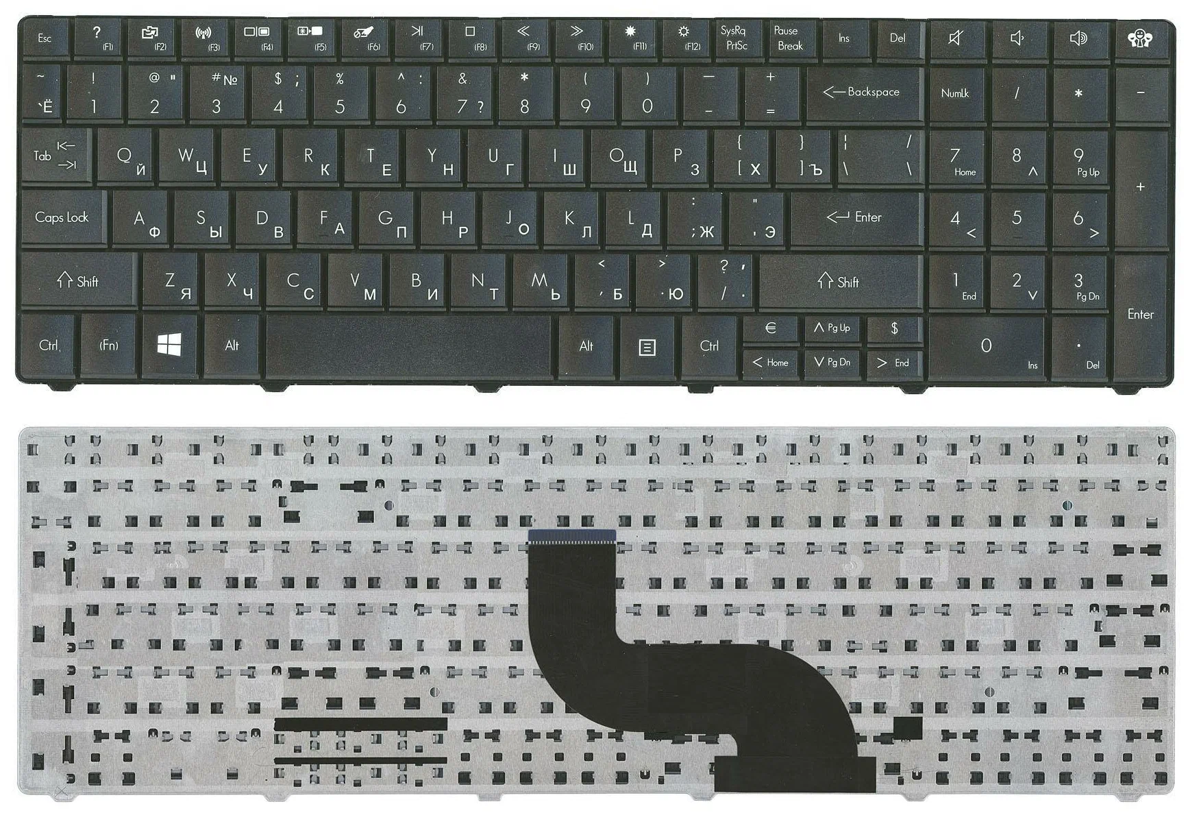 

Клавиатура для ноутбука Packard Bell Gateway E1 черная