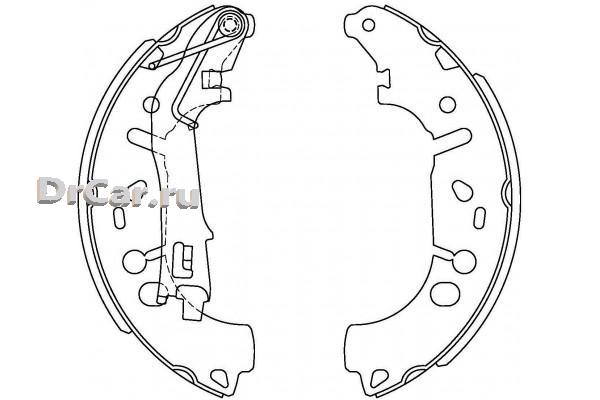 

Колодки барабанные OPEL CORSA D 1.0-1.4,FIAT GRANDE PUNTO 1.4 05=>