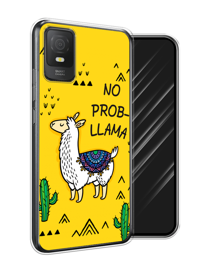 

Чехол Awog на TCL 403 "No probLLama", Желтый;черный;синий, 291650-2