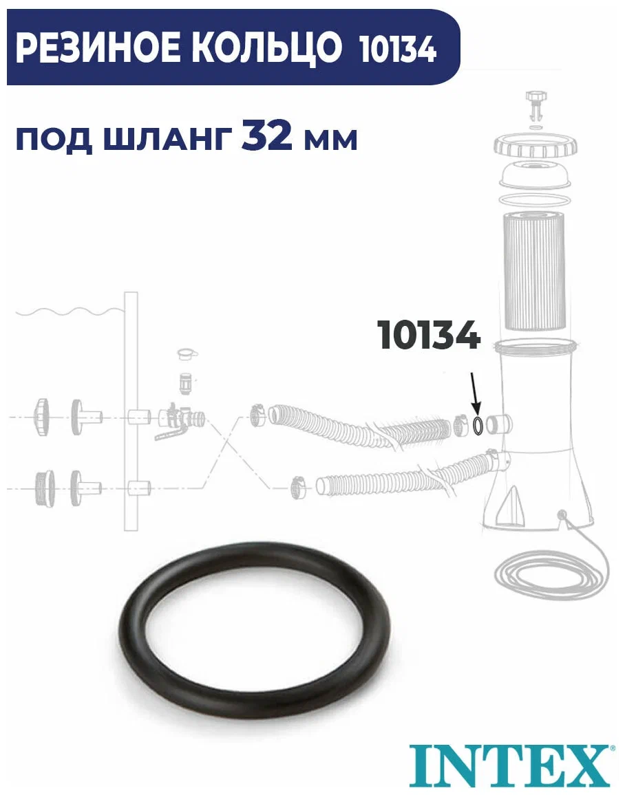 

Уплотнительное кольцо под шланги 32 мм Intex 10134