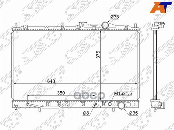 

Радиатор Mitsubishi Galant/Eterna/Emeraude V6 93-97 Sat арт. MC0002-E5