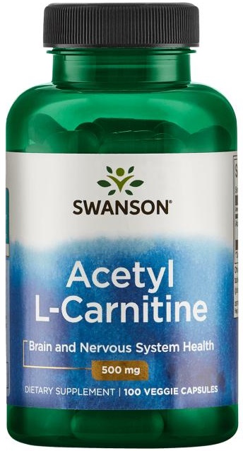 Купить Swanson, Acetyl L-Carnitine 500mg, 100 капсул
