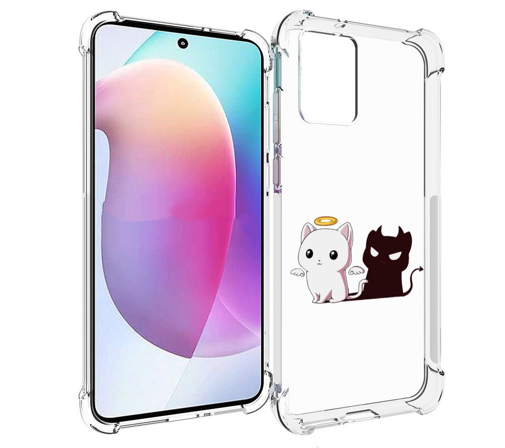 

Чехол MyPads котик-с-злой-тенью для Motorola Edge 30 Neo, Прозрачный, Tocco