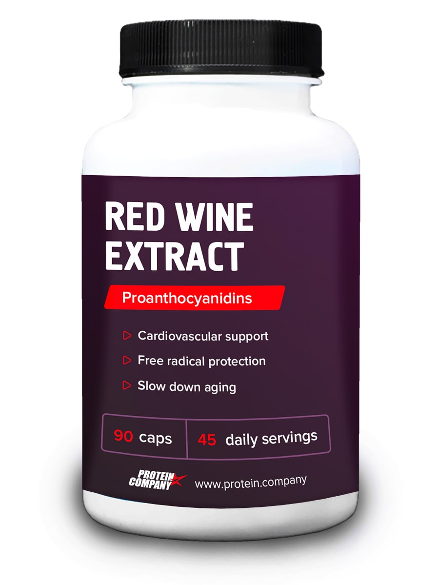 фото Red wine extract, protein.company, экстракт красного вина, 45 порций, 90 капсул