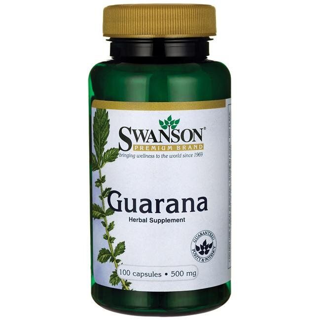 Swanson, Guarana 500mg, 100 капсул