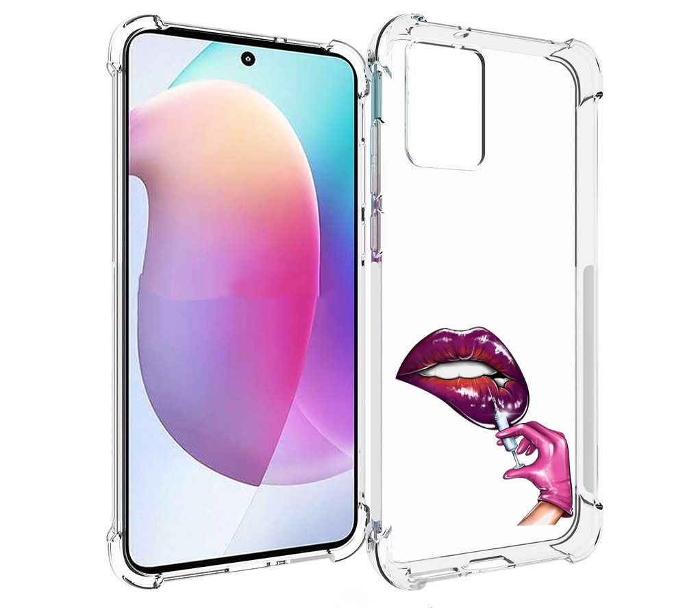 

Чехол MyPads качаем-губы для Motorola Edge 30 Neo, Прозрачный, Tocco
