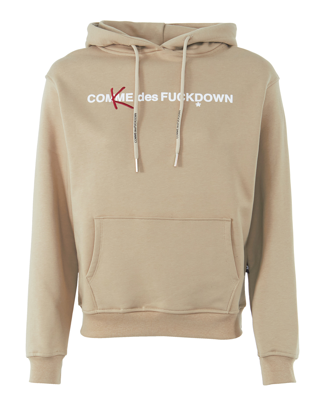 

Худи COMME des FUCKDOWN CDFD2068 s бежевый+принт, CDFD2068