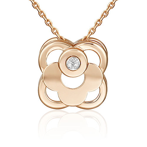 

Кулон из белого золота/красного золота с бриллиантом PLATINA jewelry 03-3372-00-101-1111, 03-3372-00-101-1111