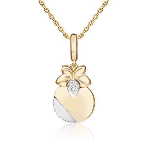

Кулон из белого золота/желтого золота с бриллиантом PLATINA jewelry 03-3367-00-101-1121, 03-3367-00-101-1121