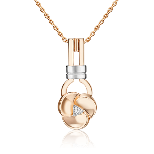 

Кулон из белого золота/красного золота с бриллиантом PLATINA jewelry 03-3366-00-101-1111, 03-3366-00-101-1111