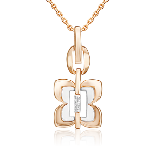 

Кулон из белого золота/красного золота с бриллиантом PLATINA jewelry 03-3364-00-101-1111, 03-3364-00-101-1111