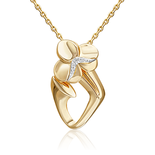 

Кулон из белого золота/желтого золота с бриллиантом PLATINA jewelry 03-3361-00-101-1121, 03-3361-00-101-1121
