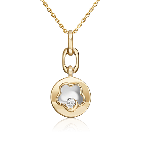 

Кулон из белого золота/желтого золота с бриллиантом PLATINA jewelry 03-3356-00-101-1121, 03-3356-00-101-1121
