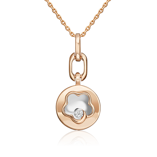 

Кулон из белого золота/красного золота с бриллиантом PLATINA jewelry 03-3356-00-101-1111, 03-3356-00-101-1111