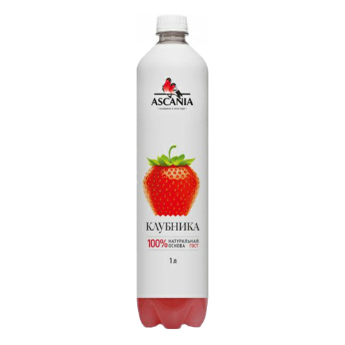 Газированный напиток Ascania Клубника 1 л