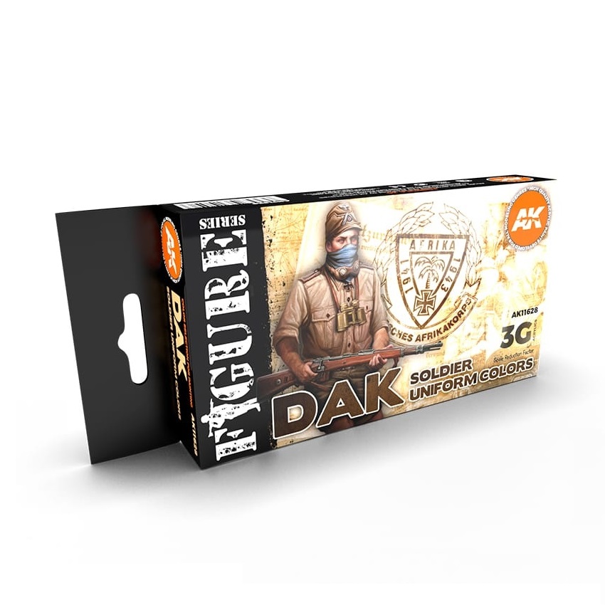 

Набор красок AK-Interactive AK11628 DAK SOLDIER UNIFORM COLORS 3G, Зеленый;коричневый
