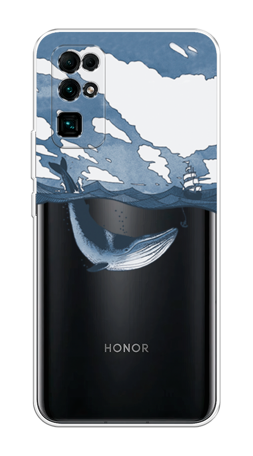 

Чехол на Honor 30 "Большой кит", Синий, 612150-1