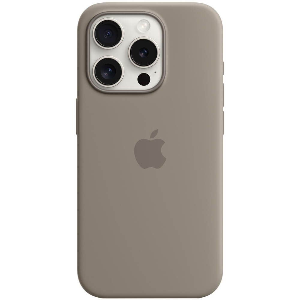 

Чехол Apple для iPhone 15 Pro Silicone Case MagSafe серый, Silicone Case with MagSafe Clay MT1E3FE/A