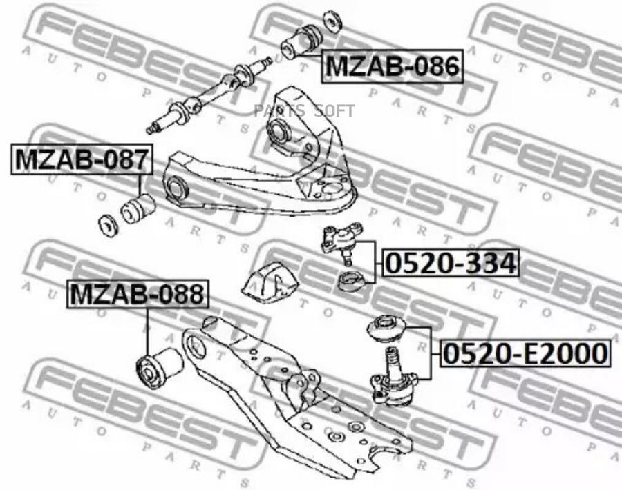 

FEBEST Шаровая опора FEBEST 0520-E2000